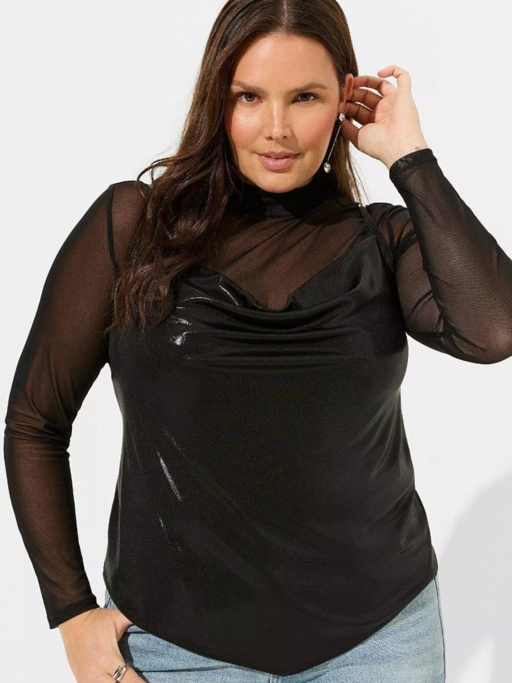 NWT Torrid Liquid Shine Cowl Cami